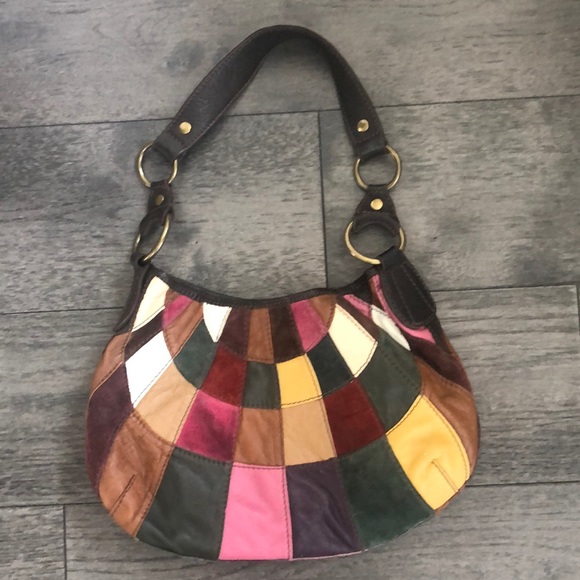 Lucky Brand Patchwork  Leather Shoulder Bag - Picture 2 of 8